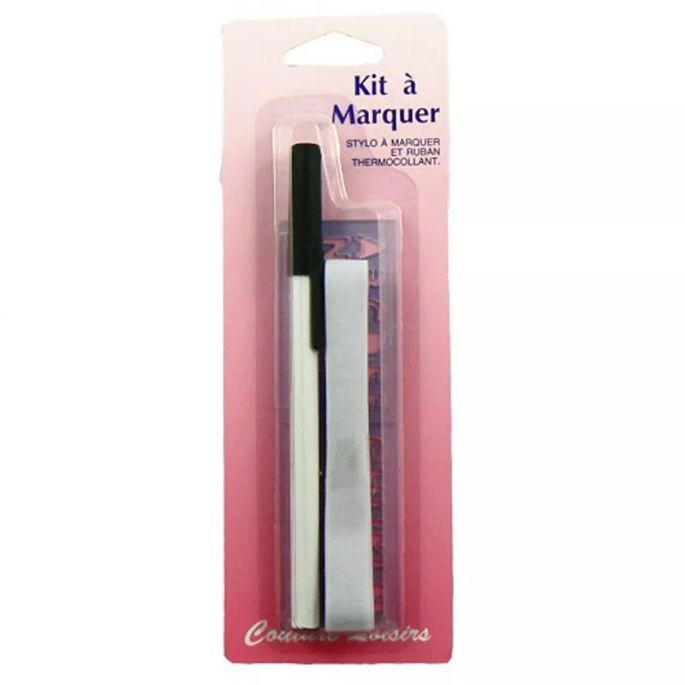 Kit à marquer (ruban thermocollant + stylo noir)
