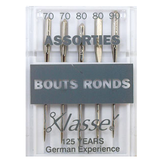 Aiguilles Machine Bouts ronds - Assortiment 70-80-90 (x5)