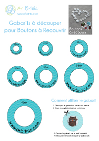 Gabarit de découpe bouton à recouvrir gratuit